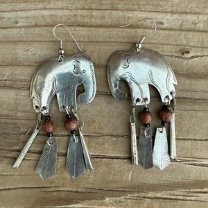 Bundle 3 for 50% off 1980s Elephant Earrings with Dangles